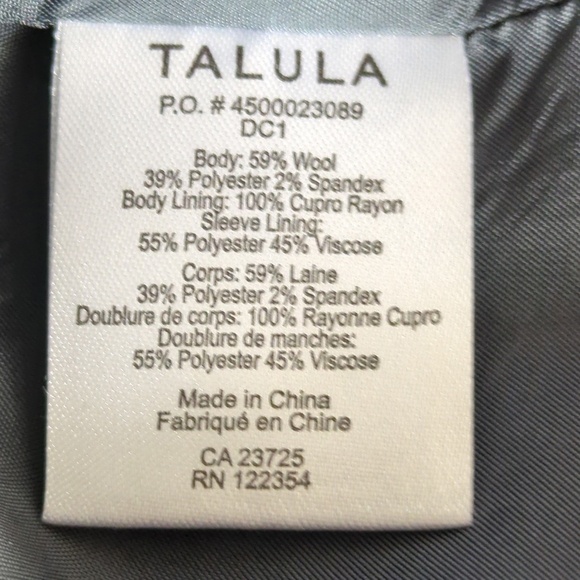 Talula Exeter Gray Wool Blend Blazer - Picture 16 of 16